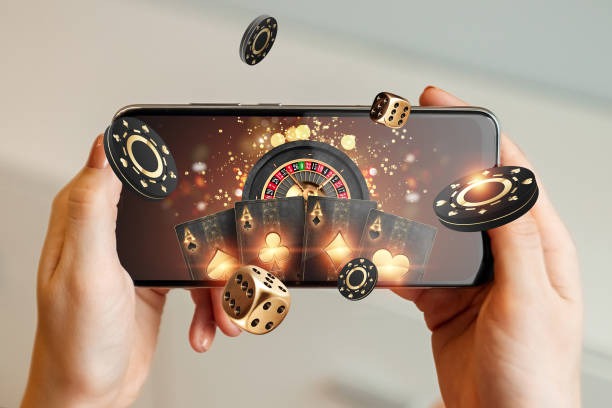 Mobile app interface showing live football and casino games